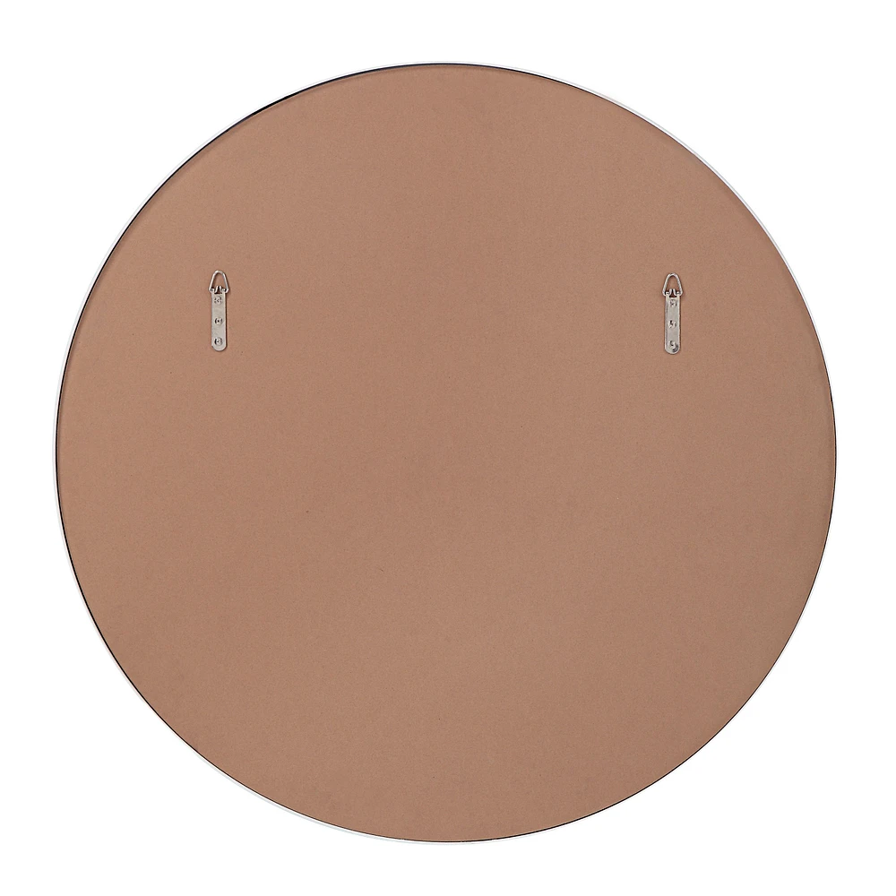 Miroir rond Porpoise blanc mat