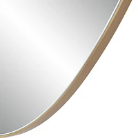 Noria 45" Tall Irregular Rectangular Oval Mirror, Burnished Brass