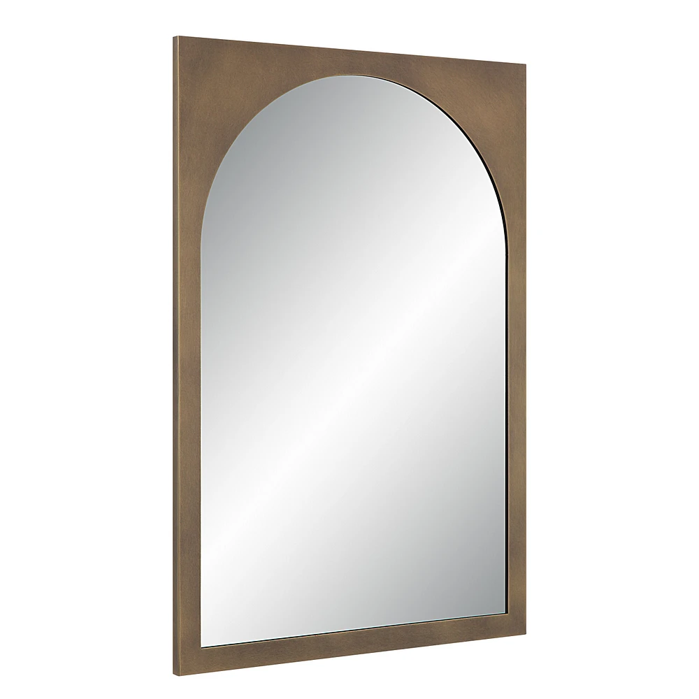 Ninove 36" Tall Rectangular Arch Mirror, Mottled Brass