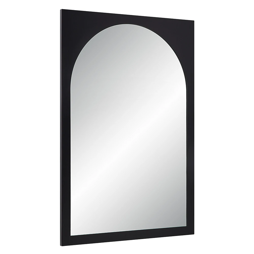 Miroir Bilzen en arc rectangulaire noir mat