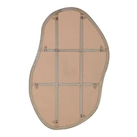 Noria 45" Tall Irregular Rectangular Oval Mirror, Burnished Brass