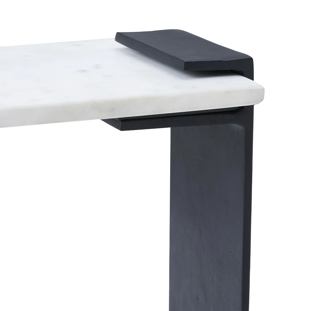 Table d'appoint Dorville en aluminium noire