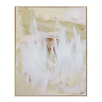 Bonnet 40.1" Wide Canvas Art with Wood Frame, Oak