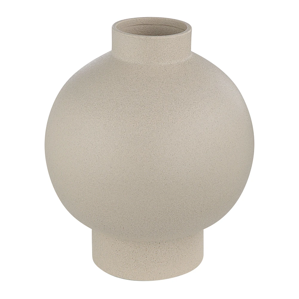 Vase Lamoureux en céramique couleur crème