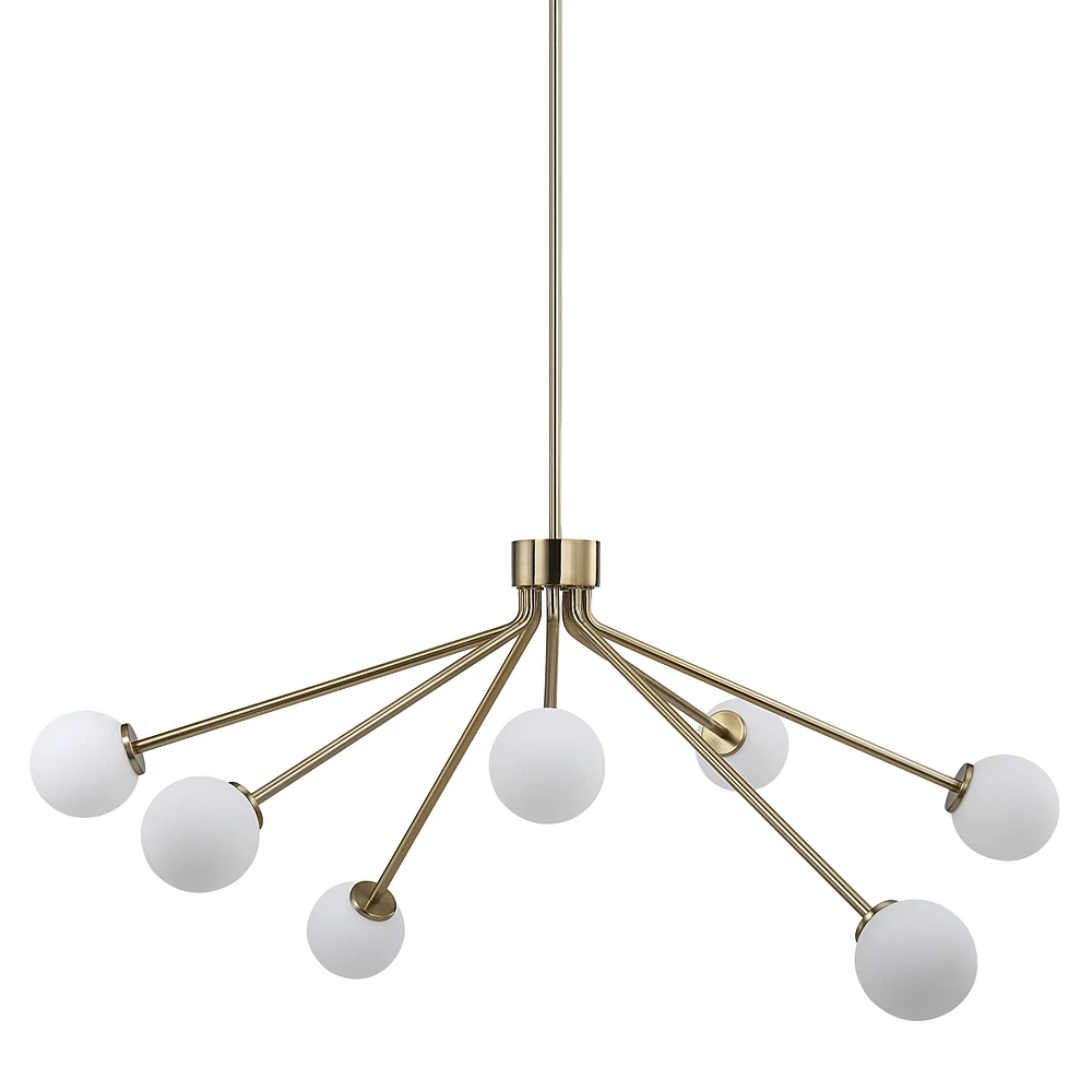 Mundo 46" Wide 7-Light Chandelier, Champagne