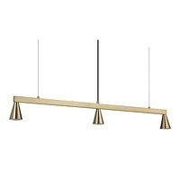 Linea 42" Wide 3-Light Chandelier, Champagne