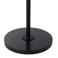 Khera 62" Tall Matte Black Floor Lamp with Globe Glass Shade