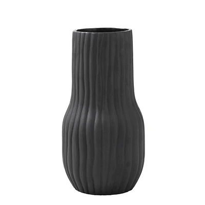 Vase Nocera en grès céramique noire