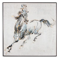 Prancing Stallion Small Hand Painted Canvas