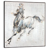 Prancing Stallion Small Hand Painted Canvas
