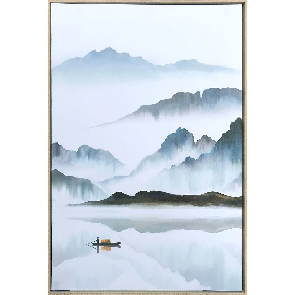 Giclée sur toile peinte à la main « Misty Lagoon »