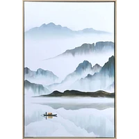 Giclée sur toile peinte à la main « Misty Lagoon »