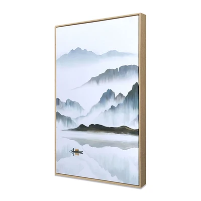 Giclée sur toile peinte à la main « Misty Lagoon »