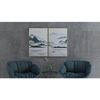 Giclée sur toile peinte à la main « Misty Lagoon »