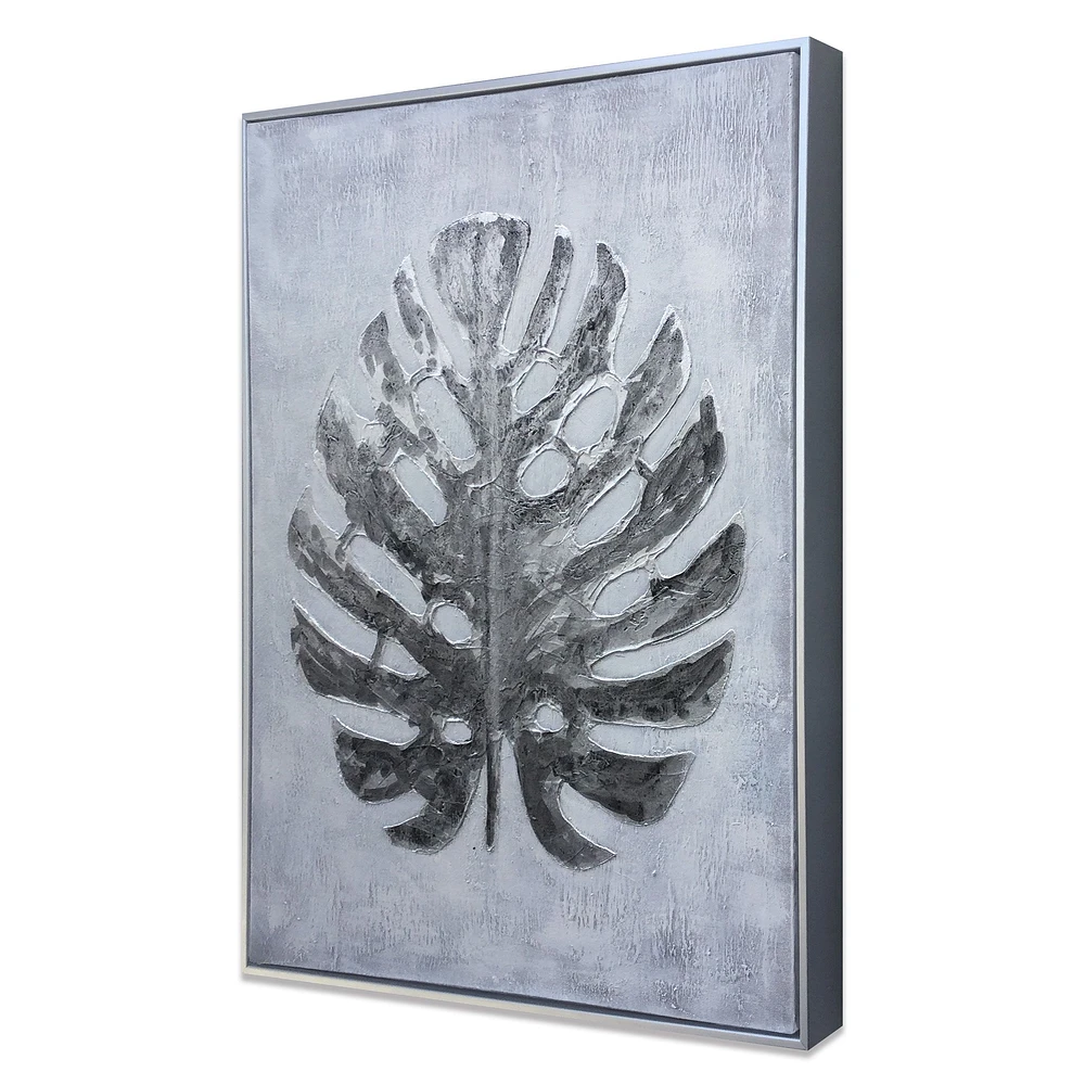 Silver Jungle II Hand Painted Canvas