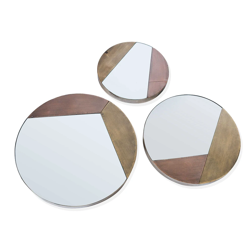 Set of 3 Alexander Metal Mirrors