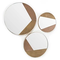 Set of 3 Alexander Metal Mirrors