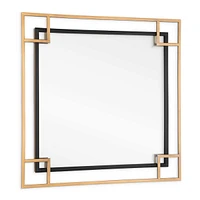 Mavis 22" Square Metal Wall Mirror