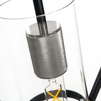 Everly Single Light Pendant Black and Chrome