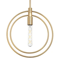 Nyla Single Light Brass Pendant