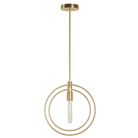 Nyla Single Light Brass Pendant