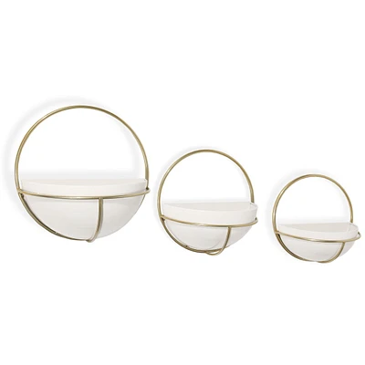 Adelia Set of 3 Metal Wall Planters 