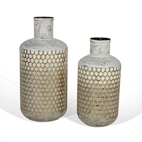 Set of 2 Marilla Decorative Metal Table Vases