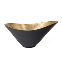 Lazaro Gold and Black Decorative Metal Bowl