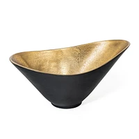 Lazaro Gold and Black Decorative Metal Bowl