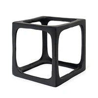 Set of 2 Selena Black Decorative Cube Sculptures