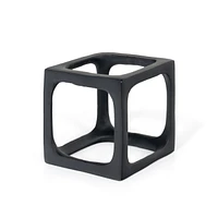 Set of 2 Selena Black Decorative Cube Sculptures