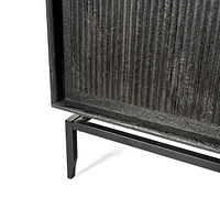 Camilo 3-Drawer Wood Accent Black Cabinet