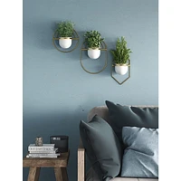 Set of 3 Brooklyn Metal Wall Planters