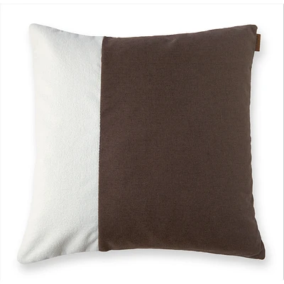 Dueto Cushion, 20" - Cloud/Espresso