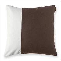 Dueto Cushion, 20" - Cloud/Espresso