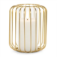 Gold Cage LED Candle Lantern 