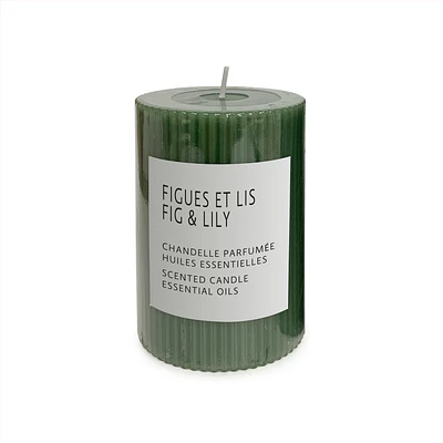 Pillar Candle 4" Green - Lily & Fig