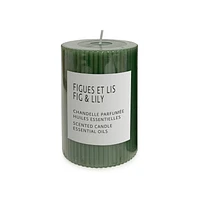 Pillar Candle 4" Green - Lily & Fig