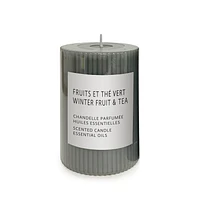 Pillar Candle 4" Green - Winter Fruit Tea