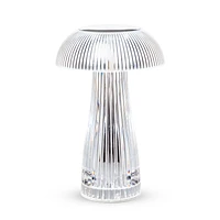 Ancy Rib Mushroom LED Table Lamp Clear