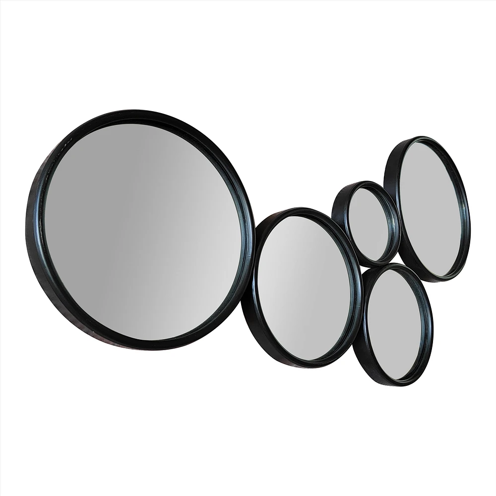 Miroirs ronds « Annette » - Noir