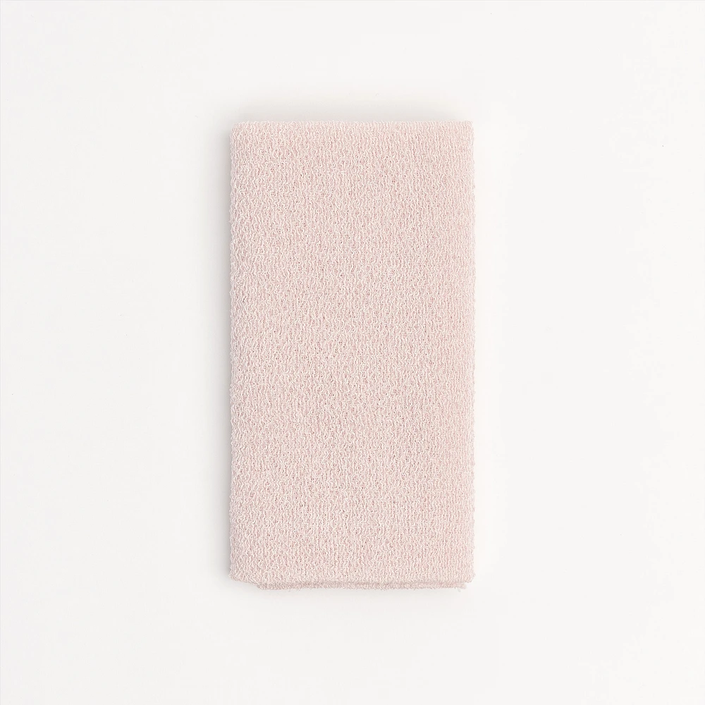 Exfoliating Bath Cloth with Rope Handles - Pink