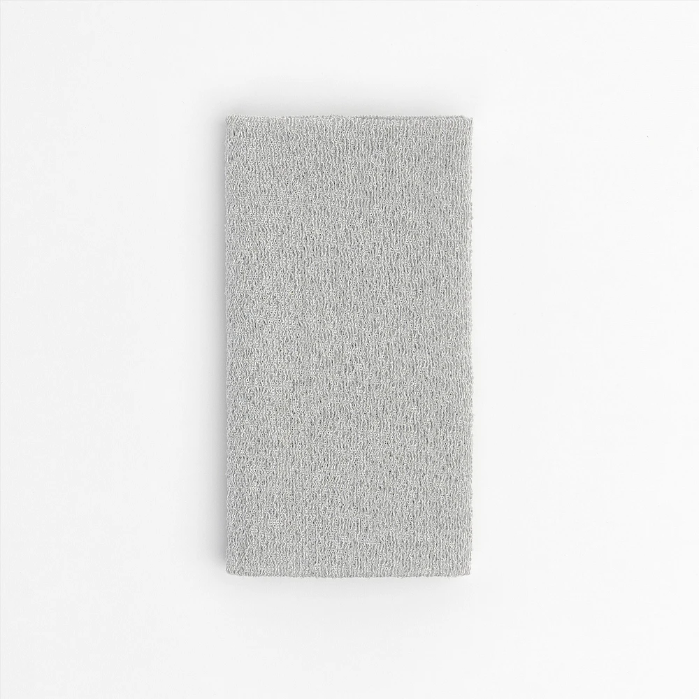 Exfoliating Bath Cloth with Rope Handles - Grey