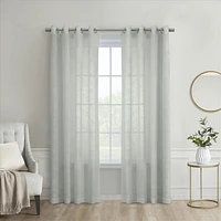 Boucle Semi Sheer Grommet Curtain