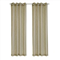 Boucle Semi Sheer Grommet Curtain