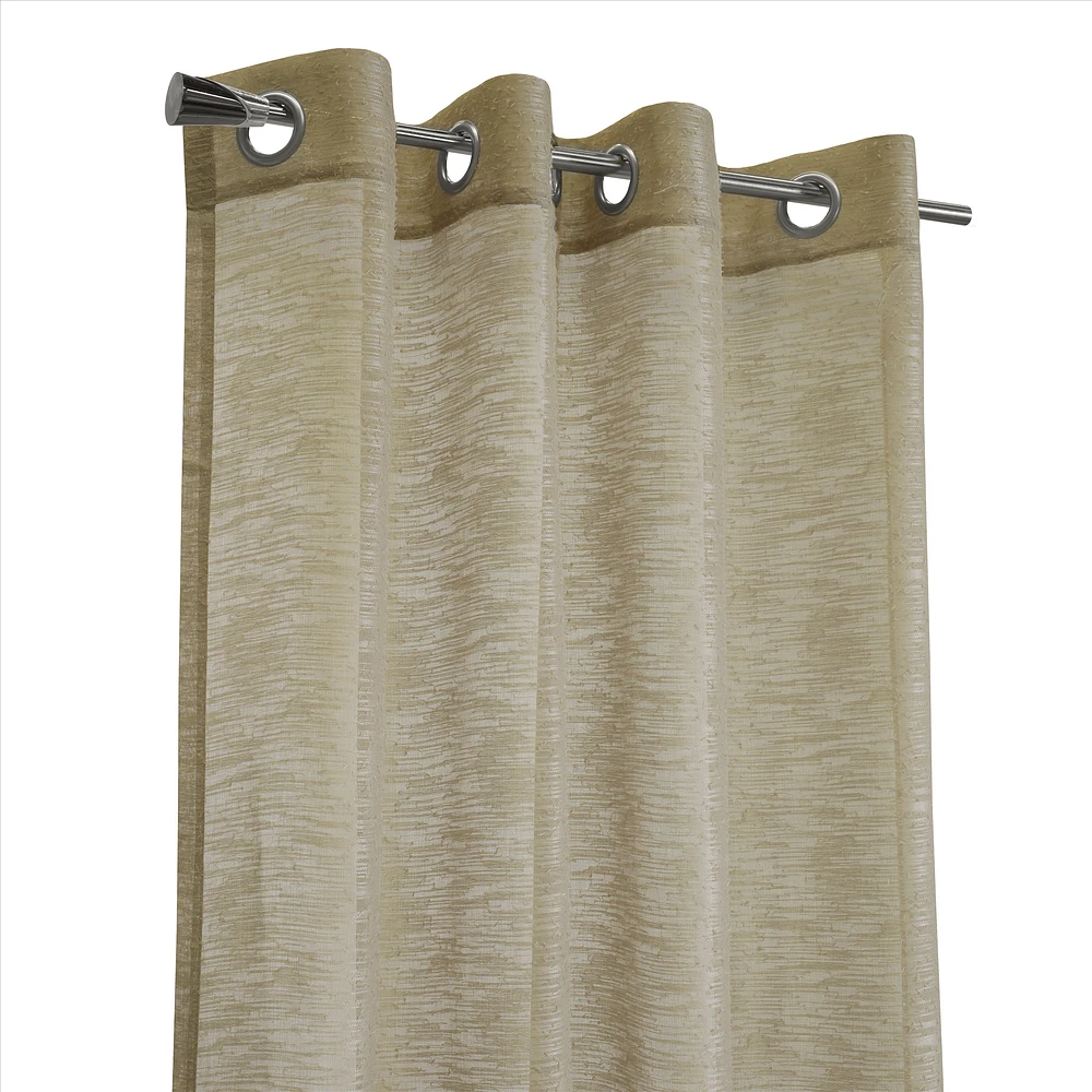 Boucle Semi Sheer Grommet Curtain