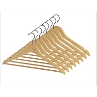 Wooden Suit Hanger  Natural Wood - Set of 8