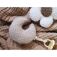 Tétines fleur et lune, ensemble de 2 - Crème et Beige
