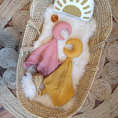 Baby Moon Security Blanket, Set of 2