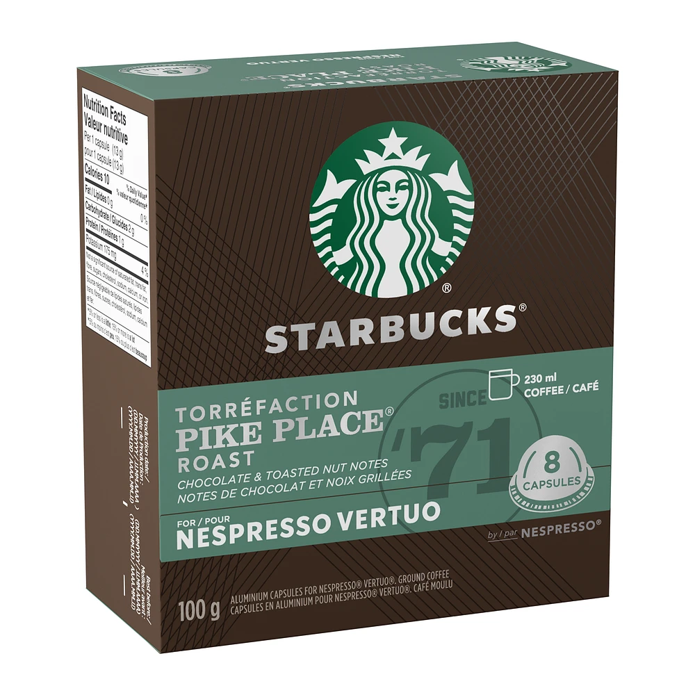 Starbucks® Pike Place® Roast Capsules for Nespresso® Vertuo